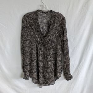 ⭐ Express Sheer Floral Button Down Tunic